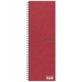 Vormerkbuch 2026 | 100×296 mm, Karton, rot